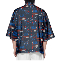 Dan nezavisnosti Kimono Robe Cloak Awesome Prozračiva atraktivna dizajnerske košulje za žene za žene