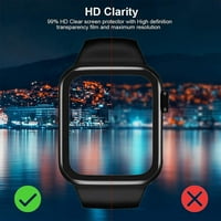 [Pack] Zaštitnik zaslona za Apple Watch seriju bez mjehurića, 3D Potpuni pokrivenost Stakljač protiv oštarke HD Clear Film zaslon za Apple IWatch seriju