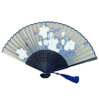 Sklopivi ventilator kineski stil bambusovog ručnog ventilatora lagani vintage ventilator sa reselom za ples za vjenčanje Cosplay