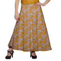 Moomaya tiskana maxi suknja za žene dugih zamotavanje suknje djevojke casual habaju odjeću