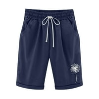 FrostLuinai ušteda Žene Bermuda kratke hlače Plus veličine Bikerske kratke hlače cvjetno tiskovina elastične