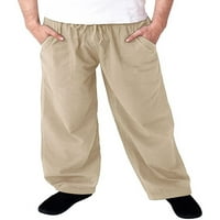 Bomotoo muške pantalone elastične struk dno solidne hlače u boji Ljetni pant yoga Loungeweb crna 3xl