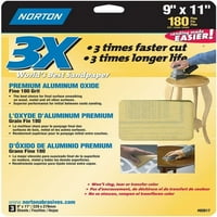 PC, Norton aluminijumski oksidni brusni papir, Grit, 9 11