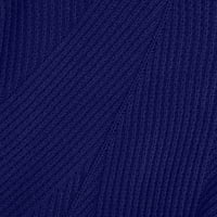WAVSUF Ženski setovi u odjeći Ležerne prilike i kratke hlače Dugi rukav Pulover Puno pleteni plavi džemper