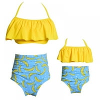 Porodično podudaranje kupaćih kostima majke kćerke Dječje djevojke kupaće kostime Dvodijelni bikini