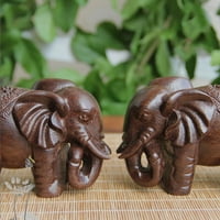 Kineski fengshui drveni slonovi slonova figurica ukras za ukrašavanje dekora zanat vruće. S6O5