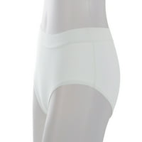 Ženski srednji struk rastezanje pamučnog mekog rublja bikini gaćice gaćice, bijela, x-mala