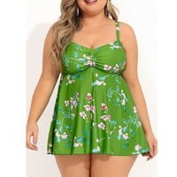 Ženska modna remenska kostim za plivanje, kostim kupaći kostim Green XL