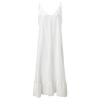 Haljine za žene bez rukava Casual Boho haljina Print Maxi haljina Vintage V izrez Mini haljine