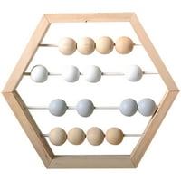 Nordijski stil šesterokutni drveni abacus beba edukativna igračka