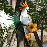 VikakioOze Cleance za uređenje doma, metalni papažni zidni ukras vanjska umjetnička ograda ptica visi