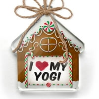 Ornament tiskan jednostran sam srčani ljubavi moj jogi božićni neonblond