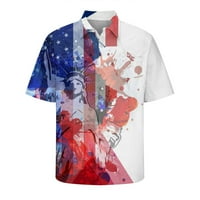 Odeerbi 4. juli Patriotska havajska majica za muškarce Ležerne prilike navratnikov gumb Cardigan modni