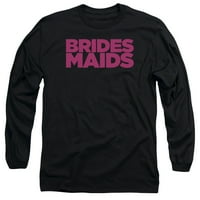 Brodska majica romantične vjenčane komedije Pink Logo Crna odrasla osoba L-rukave majica