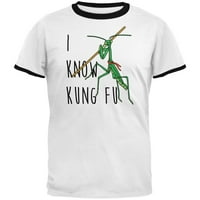 Molitstvo mantis znam kung fu muns zvona majica bijeli-crni md