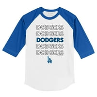Mladića Tiny Turpap White Royal Los Angeles Dodgers je složio 3 majicu sa 4 rukava