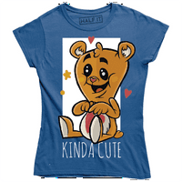 Nekako sladak smiješan medvjed sretan osjećaj žensku majicu