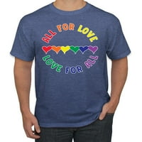 Sve za ljubav Ljubav za sve LGBTQ Rainbow Pride LGBT Pride Muška grafička majica, Heather Grey, 5XL