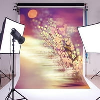 Mohome 5x7ft Photography Backdrop Valentinovo Cvjetanje svježeg cvijeća Bokeh Halos Glitter Sequins