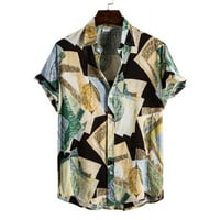 Polo majice za muške kardigan kratki rukav Havajska majica na plaži Turtleneck