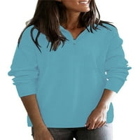 Ženska obična stand-up ovratnik dugih rukava Casual Baggy bluza dukserica