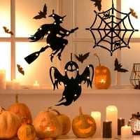 Halloween Privjesak Witch Spider Ghost Cobweb LED svjetlo Dekor viseći privjesak Stvorite sablasnu atmosferu