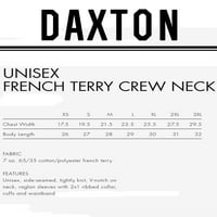 Daxton Ohio Duks atletski fit pulover Crewneck Francuska Terry tkanina, crna dukserica Bijela slova,