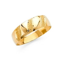 Jewels 14k Gold Okrugli kubični cirkonijski žuti prsten sjetli Konkurentni godišnjica vjenčana vezuje