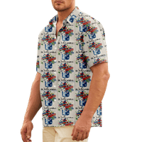 4. jula muška havajska majica SAD Nacionalna zastava nazorna majica ovratnik kratki rukav kauzalni dnevni
