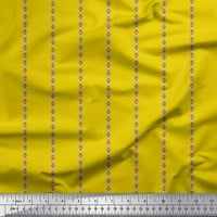 Soimoi Yellow Silk tkanina pruga i trokuta geometrijska tkanina za ispis sa dvorištem širom