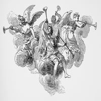 Anđeli. NNLI graviranje, francuski, 18. vek. Poster Print by