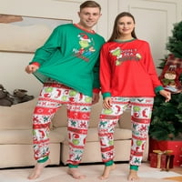 GR1NCH Porodica koja odgovara Božićni pidžami Postavite odmor Santa Claus Sleep Lepyeb Xmas PJS set za parove i djecu