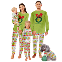 Kuća za odmor Božić Pijamas Set Božićni print Baby-Kids-Dečija - kućni ljubimci za kućne ljubimce 2-komada