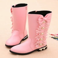Djevojke snježno čizme plišane koljena High Boots Vodootporne zime tople cipele s niskim potpeticama