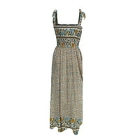 VerPetridure Ljetne haljine za žensko čišćenje Žene Ljeto Ležerne prilike Print Camis Leaveless Leaveless