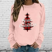 Prodaja Ženska Fals Fashion Majica Crew Crt Crt Dugi rukav Raglan Graphic Print casual pulover vrhovi