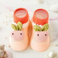 Djevojke cipele čarapa životinjska gumena potplat ne zatvoreni papučica prva pješačka podna papuča meka