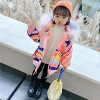 Dječje djece Dječje djevojke Zimska modna kaputa s kapuljačom sa patentnim zatvaračem