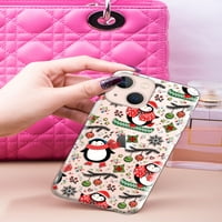 Prozirni mekani gel TPU Clean Case Slim zaštitni poklopac za Apple iPhone Mini 5.4 , Penguini ukrasi