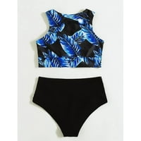 IDORAVAN kupaći kostim za žene čišćenje Ženskih Split High Squik kontrastni tisak Bikinis setovi