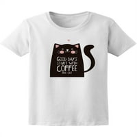 Kawaii Cat Dobar dan Pokrenite kafe majicu Žene -Image by Shutterstock, ženska srednja