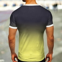 Muška majica Casual Sports Colorblock gradijent okruglih vrata s kratkim rukavima majice