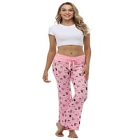 Padžama hlače za žene pj hlače udobna salon ružičasta kavana plus