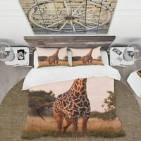 Art DesimanArt 'afrička žirafa u divljini i' Seoski prekrivač polovnice Potpuni kraljici poklopac +