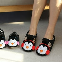 Hemoton Pair pingvin dizajn papuče za zimske papuče Topli papuče za kućnu unutrašnjost