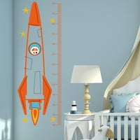 Raketni visinski grafikoni zidne naljepnice Dječji rast rasta zidne naljepnice za bebe Dječji dječji