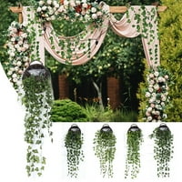 Umjetno viseći Ivy Biljni fabrični vinovi list zelenilo Garland Vjenčanje Dekor zabave