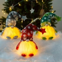 Svjetlosni božićni ukrasi sa lampicama, ručno napravljene švedske tonte ili nisee plišane lutke, dekorisanja SANTA ELF, osvijetljene viseće božićne drveće, domaće ukrase