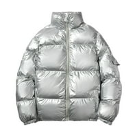 Leey-World Muške zimske kapute jakna sa reflektivnom munskom ovratnikom gusta jakna i stand-up pamuk