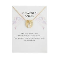 Wendunide ukrasi, ogrlica od ogrlice od anđela krila značajna ornament za uboda zlato anđeonog krila zlata